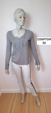 Comptoir des Cotonniers Taille 36  haut top tee shirt manches longues gris