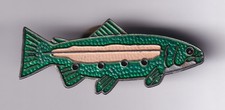 RARE PINS PIN'S .. SPORT PECHE FISHING POISSON FISH TRUITE ARC EN CIEL  ~GB