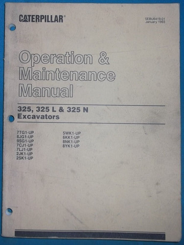 Cat caterpillar 325 325l - 325l, 325ln