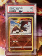 PSA 9 MINT Radiant Charizard, SWSH Crown Zenith Radiant Rare, 020/159