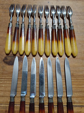 Service à dessert Bakélite et argent fourré modèle Apollonox