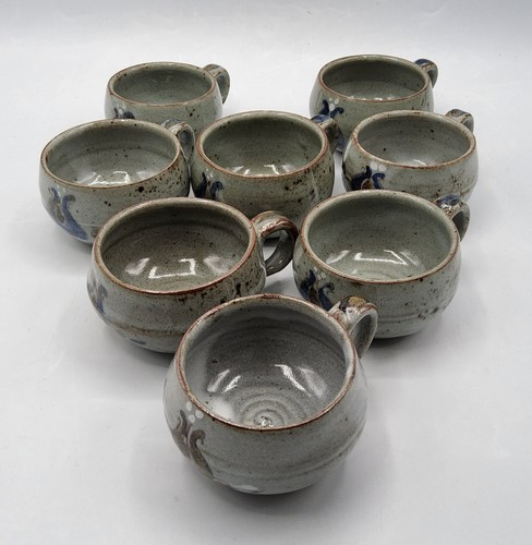 Huit tasses café grès - à,
