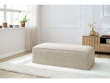 Pouf Bobochic Megeve velours côtelé beige