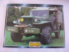 CARTE FICHE CAMION MILITAIRE