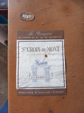 Étiquette De Vin Wine Label Ste Croix Du Mont LA Bergerie Ph De Rothschild 1957