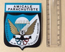 Autocollant Militaire Amicale Parachutiste Dunkerque La Flandre Année 70/80