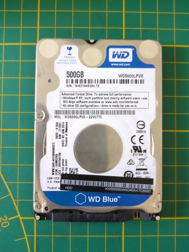 Disque dur hdd - 500gb, 2.5"