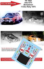 DECALS 1/24 REF 1063 ALFA ROMEO GTV BALLESTRIERI RALLYE ELBA 1975 RALLY