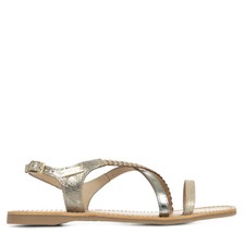 Sandales Nu Pieds Les Tropéziennes by M Belarbi femme Hanano Doré Cuir A