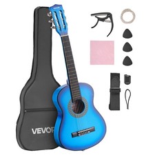 VEVOR Guitare Classique Débutants Jeunes Enfants 78 cm Bleu avec Cordes Nylon