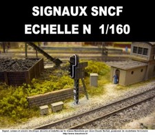 RALENTISSEMENT + RAPPEL 8 SIGNAUX PLM SNCF FEUX DE SIGNALISATION N 1/160 LED/CMS