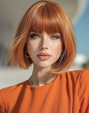 Perruque Rousse Orange Coupe