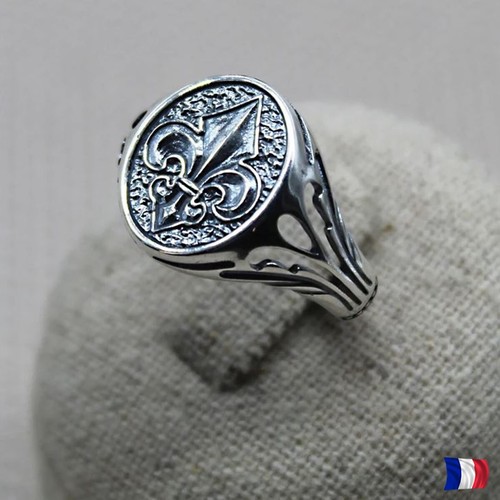 Chevalière argent 925 fleur - 925,