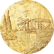 [#187024] Francia, medalla, Peinture, Van Gogh, Le Pont-Levis, Arts & Culture, F