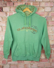 Vintage Quiksilver Surf Vêtement Capuche 90s y2k Vert Billabong Pull Taille M