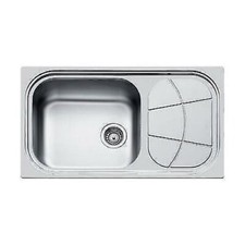 FOSTER 1561202 Lavabo Big Bowl 1 Baignoire SX Avec Égouttoir en Acier Inoxydable