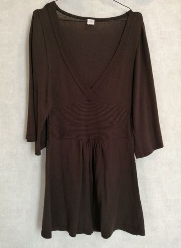 Robe tunique marron t36 - robe,