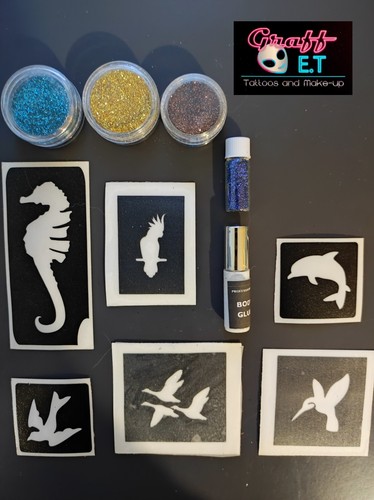 Kit complet pochoirs tatouages - kit,