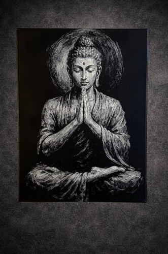 Tableau méditation noir - , et