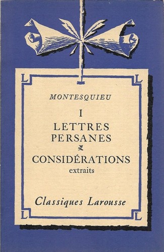 Montesquieu lettres persanes - montesquieu,