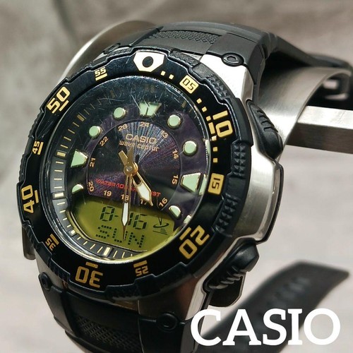 Montre noire casio waveceptor - casio,
