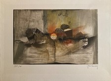 René Carcan gravure originale signée 1970 art abstrait abstraction abstract art