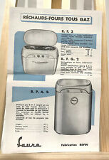 ANCIENNE AFFICHETTE DE MAGASIN RECHAUDS FOUR GAZ FAURE