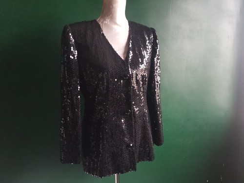 Blazer veste noire sequins - veste,