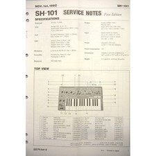 Service Notes Roland SH-101, Synthétiseur,PIÈCES DÉTACHÉES