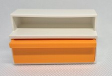 MEUBLE DE TELE ORANGE ET BLANC