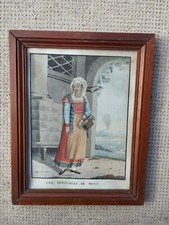 Ancienne gouache costume napolitain REGGIO? Schweiz 18/19e siècle ? Antique