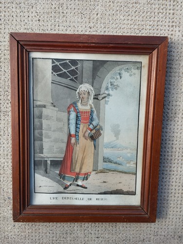 Ancienne gouache costume
