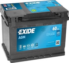 EXIDE EK600 027 AGM Stop / Start Batterie de voiture 12V 60AH 680CCA