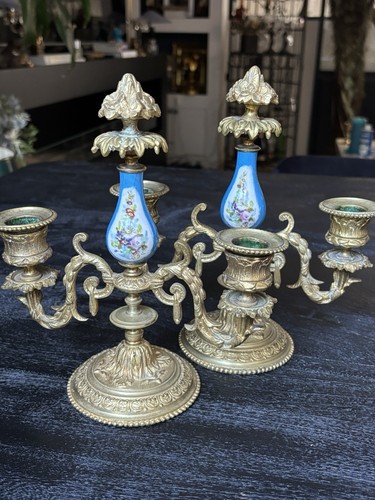 Paire candelabres bronze - paire,