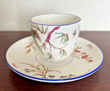 Tasse et soucoupe à café Nella Vieillard Faïence fine Bordeaux