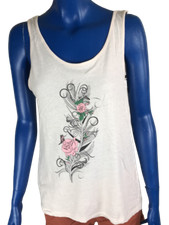 Primark Haut Rose pour Femme Ss Manche Débardeur Fleuri Bonne Qualité Taille 42