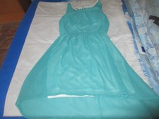 robe sans manche kiabi voile vert doublée,taille 40