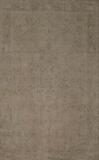 Subtile Beige Rose Pâle Vintage Tapis 7x10 Pièce Taille Fait à la Main Laine