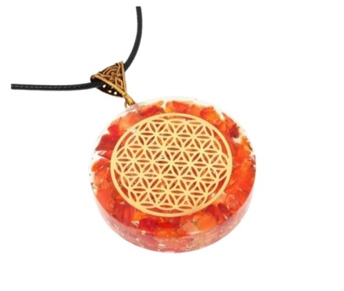 Pendentif orgonite cornaline - pendentif,