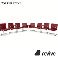 Ensemble De 8 Chaises En Cuir Walter Knoll Jason Rouge Freischwinger