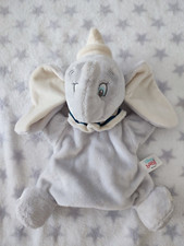 DOUDOU DISNEY BABY DUMBO ELEPHANT MARIONNETTE GRIS BLANC BONNET BEIGE