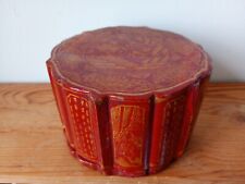 Ancien coffret/ boîte chinoise  en bois laqué rouge et or. Asie,Chine