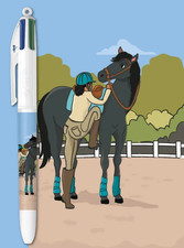 BIC STYLO 4 COULEURS COLLECTOR - EDITION EQUITATION N° 4 - CAVALIERE