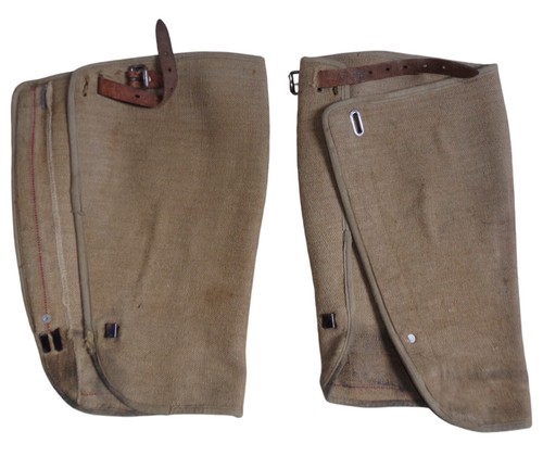 Paire guêtres toile - en,