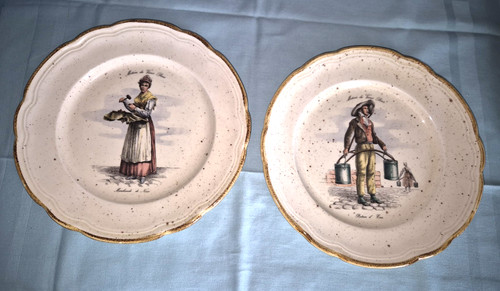 Assiettes métiers vieux - assiettes,
