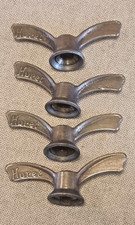 Ecrous Papillons velo ancien  2x8 2x9.5 Bronze HURET wings nuts brass old bike