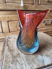 Beau Vase Murano Italy, Rouge