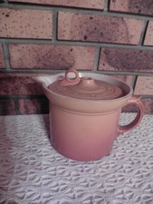 ANCIEN POT A LAIT AVEC COUVERCLE ANTI MONTE LAIT EN GRES MARRON