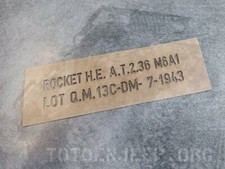 POCHOIR REUTILISABLE STENCIL MARQUAGE ROQUETTE BAZOOKA M6A1 . jeep willys us ww2