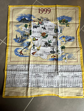 TORCHON CALENDRIER ANCIEN PUBLICITAIRE 1999 CARTE DE FRANCE SPECIALITEES